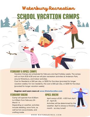 Spring Vacation Camps Poster 2025