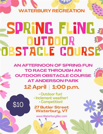 Spring Fling Poster, Flowers with Event Information