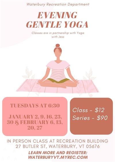 January and February Evening Yoga Poster